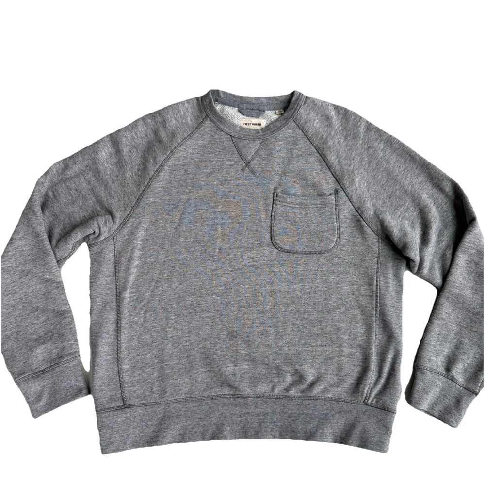 Fieldworth French Terry Crewneck Pullover Sweatshirt Men's Size X-Large Gray